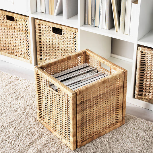 Branas Hand-Woven Basket, Premium Rattan (32x34x32 cm) - IKEA
