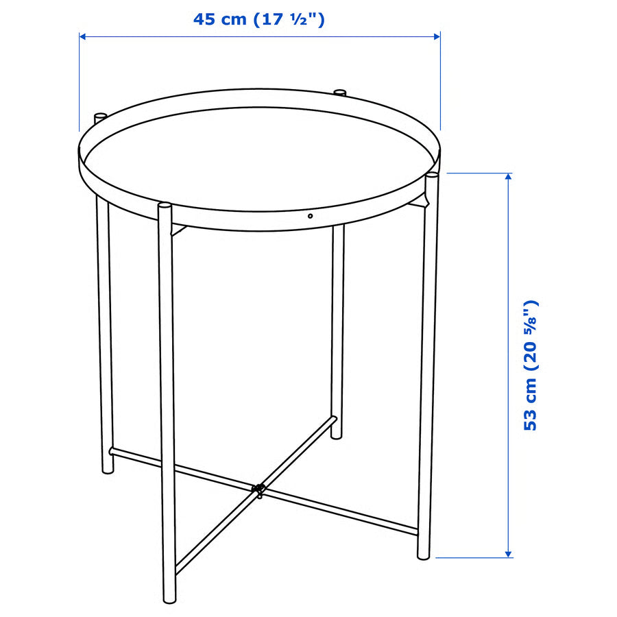 Gladom Versatile Tray Table, Midnight Black (45x53 cm) - IKEA