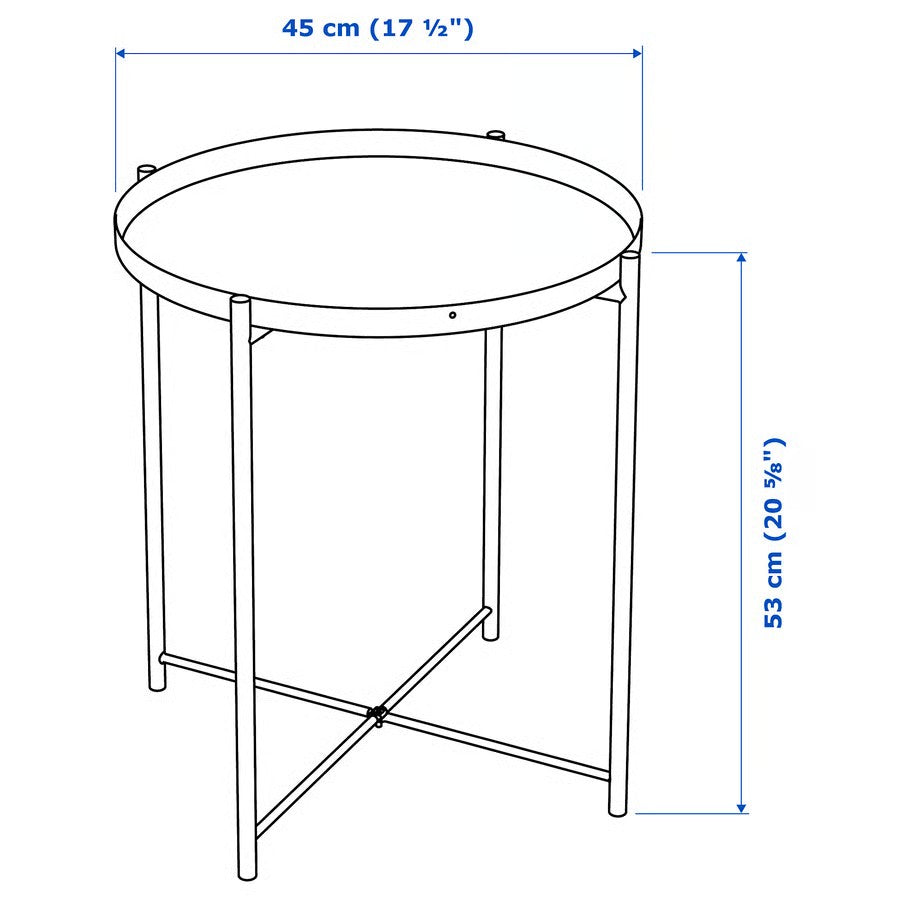 Gladom Tray Table, Dark Grey-Green (45x53 cm) - IKEA