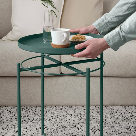 Gladom Tray Table, Dark Grey-Green (45x53 cm) - IKEA