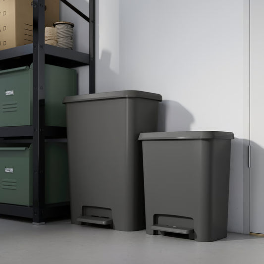 Knockla Heavy-Duty Pedal Bin, Dark Grey (50L) - IKEA