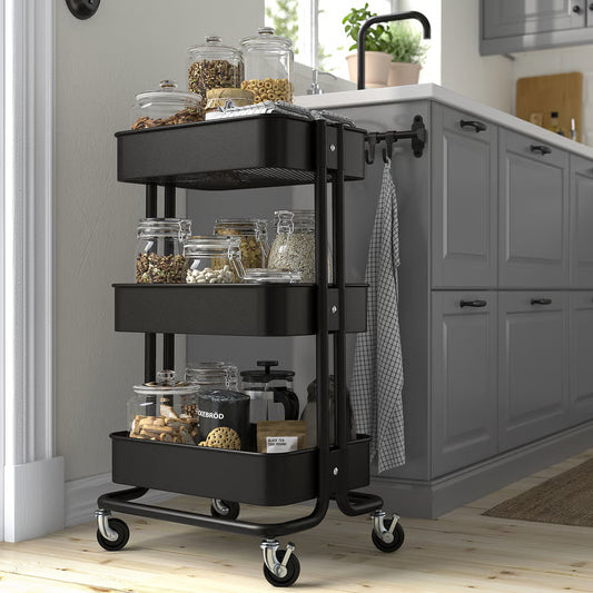 Råskog Master Trolley, Midnight Black (35x45x77 cm) - IKEA