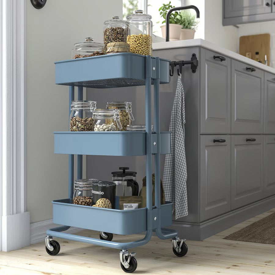 Råskog Trolley, Grey-Blue (35x45x77 cm) - IKEA