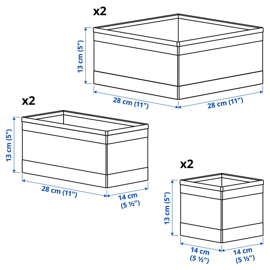 Skubb Box, Set of 6, White - IKEA