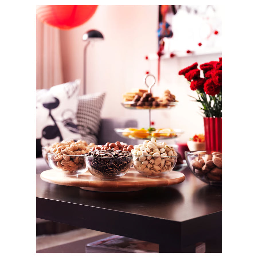 Sundda Artisanal Lazy Susan, Natural Solid Wood (39 cm) - IKEA