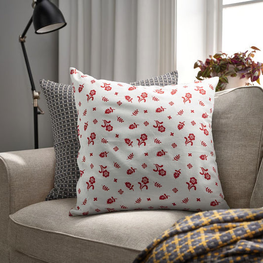 Tågsäckmal Cushion Cover, White/Floral Pattern (50x50 cm) - IKEA