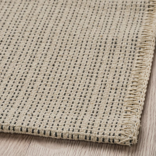 Tiphede Essential Rug, Natural & Black Flatweave (50x80 cm) - IKEA