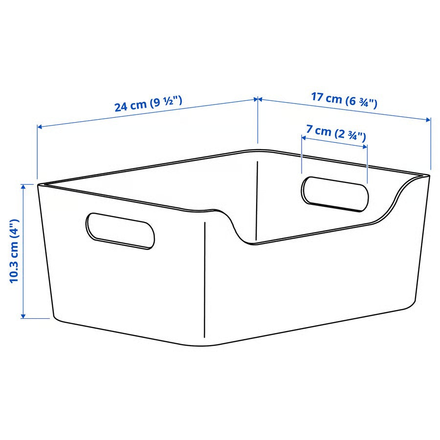 Uppdatera Box, Grey-Blue (24x17 cm) - IKEA