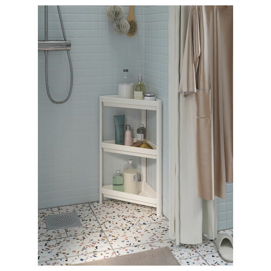 Vesken Corner Shelf Unit, White (33x33x71 cm) - IKEA