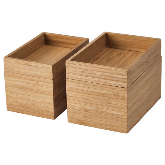 Dragan 4-Piece Bathroom Set, Bamboo - IKEA