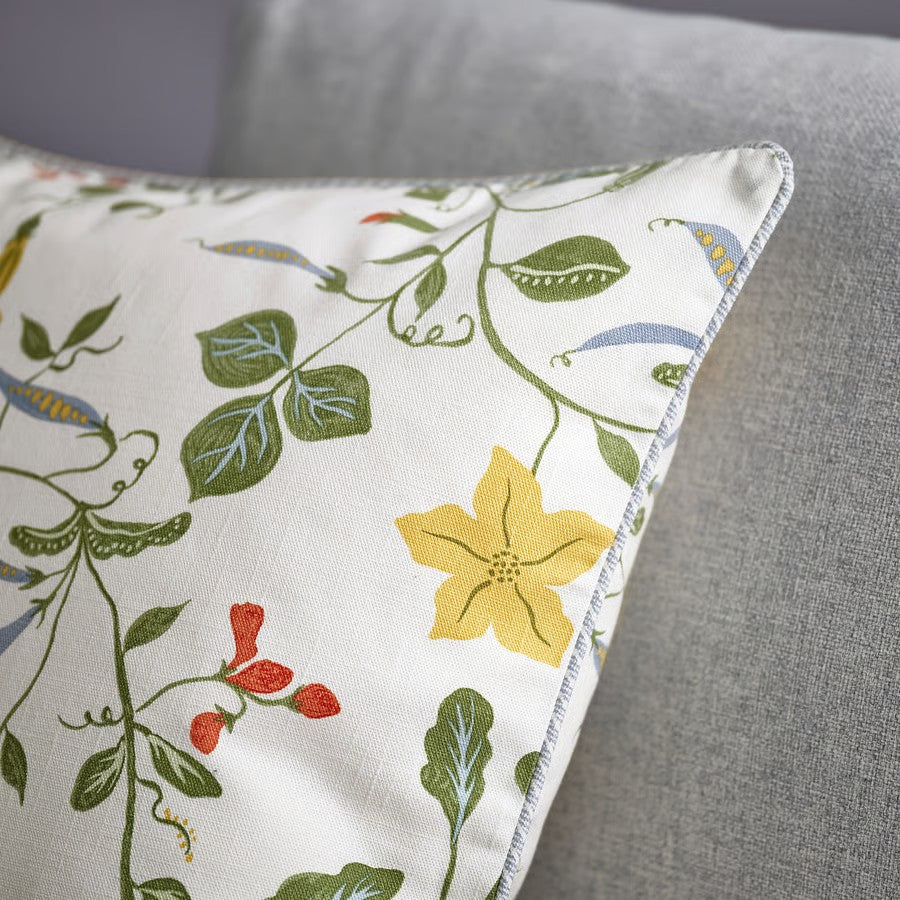 Ängspalpmal Delicate Bloom Cover, White/Floral Pattern (50x50 cm) - IKEA