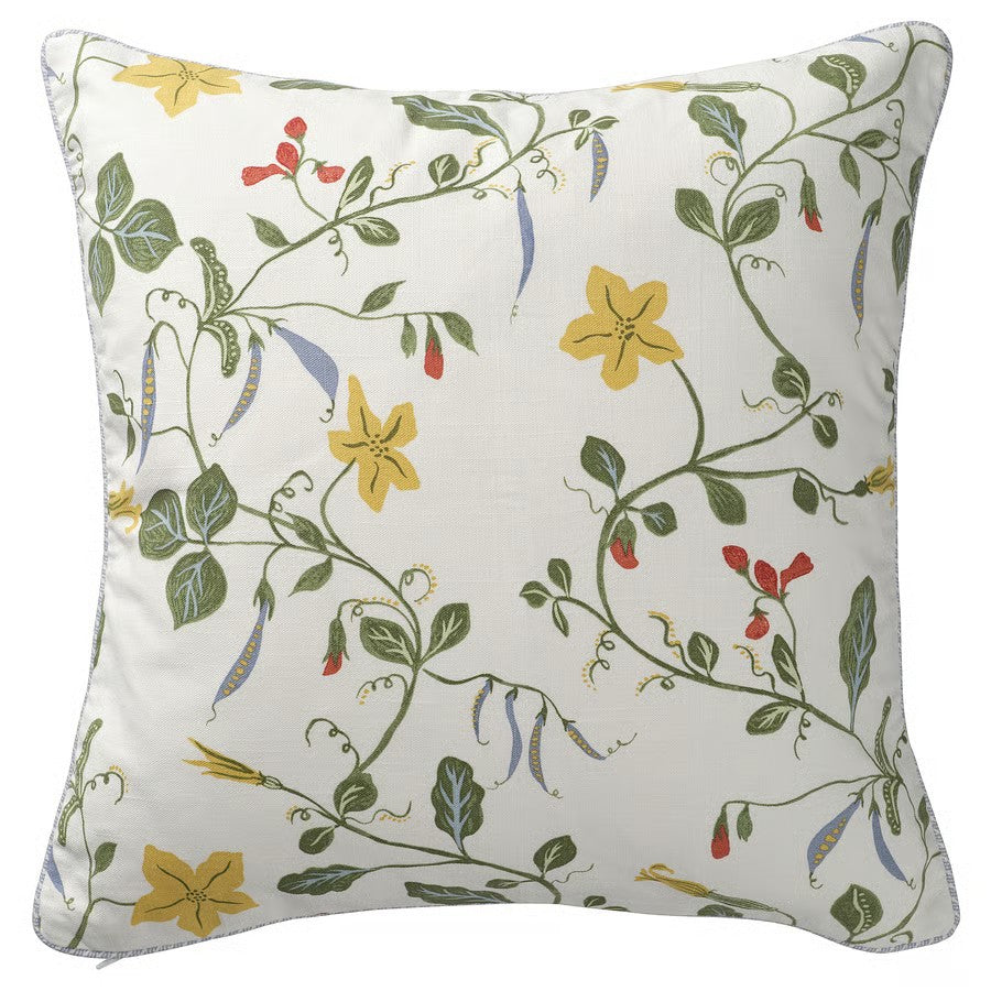 Ängspalpmal Delicate Bloom Cover, White/Floral Pattern (50x50 cm) - IKEA