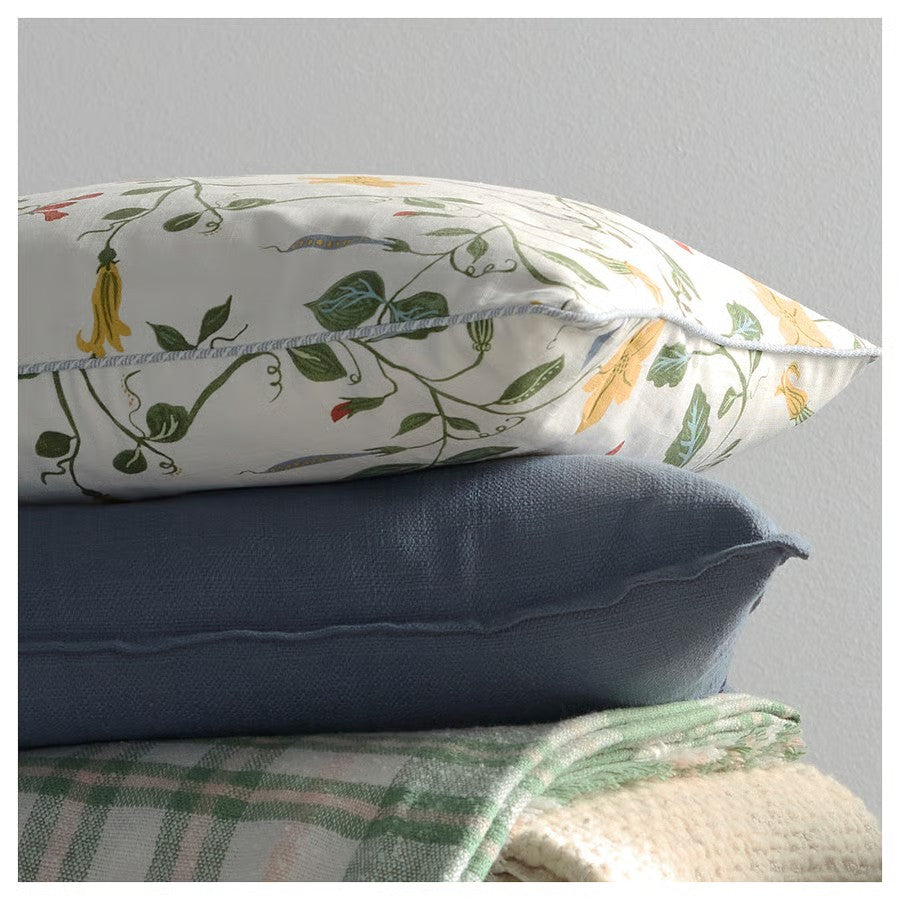 Ängspalpmal Delicate Bloom Cover, White/Floral Pattern (50x50 cm) - IKEA