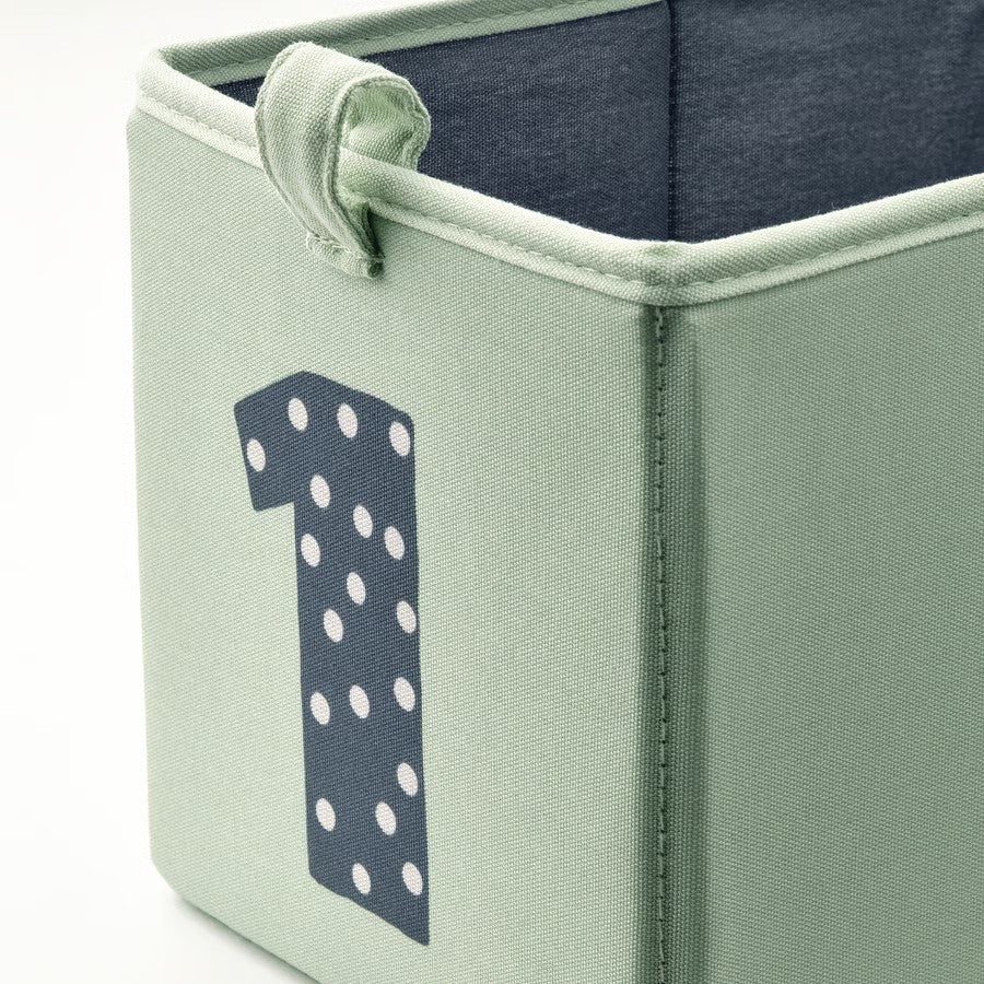 Barndröm Box, Set of 3, Green-Blue/Beige (17x27x17 cm) - IKEA
