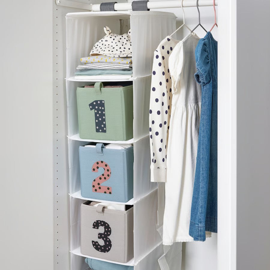 Barndröm Box, Set of 3, Green-Blue/Beige (17x27x17 cm) - IKEA
