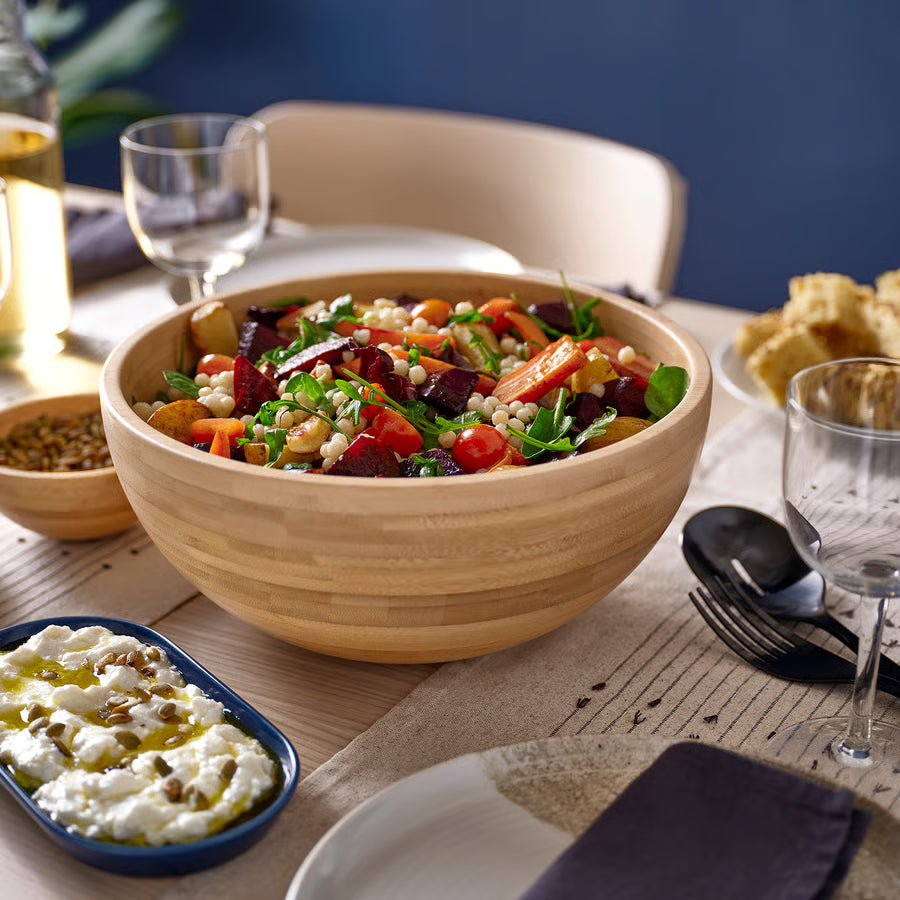 Blanda Artisanal Serving Bowl, Natural Sustainable Bamboo - IKEA