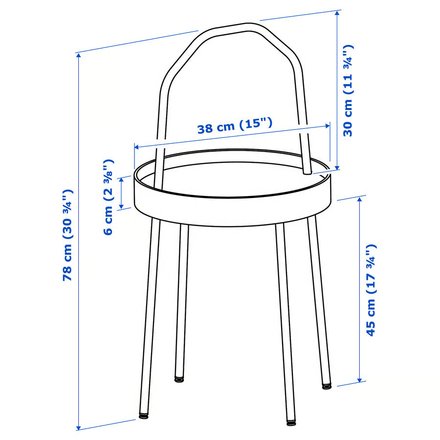 Burvik Side Table, White (38 cm) - IKEA