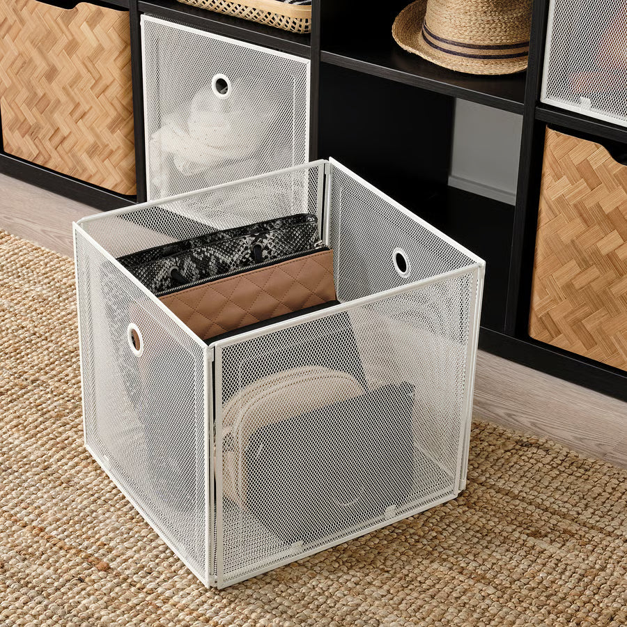 Dronjons Mesh Storage Basket, Polar White (33x37x33 cm) - IKEA