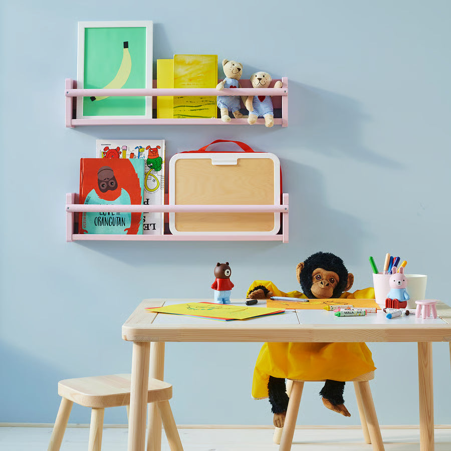 Flisat Designer Wall Ledge, Blush Pink (70x9x16 cm) - IKEA