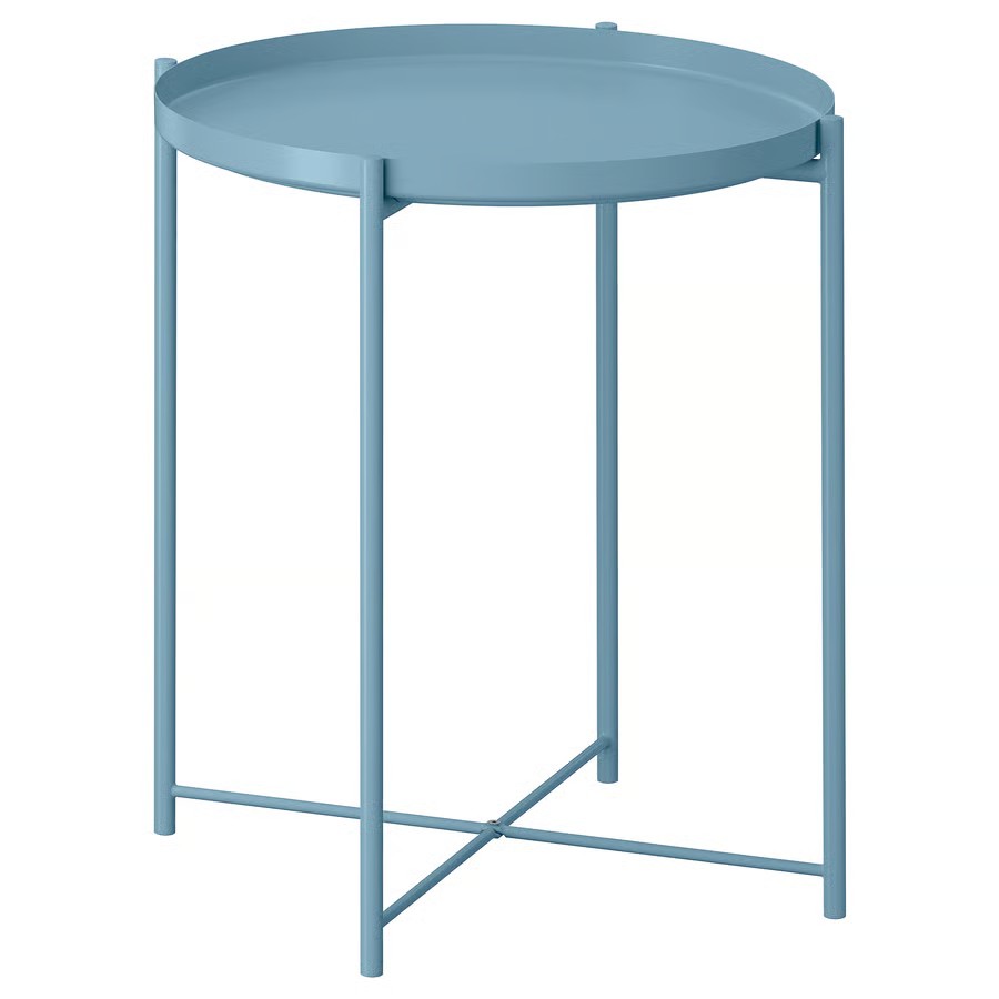 Gladom Tray Table, Light Blue (45x53 cm) - IKEA