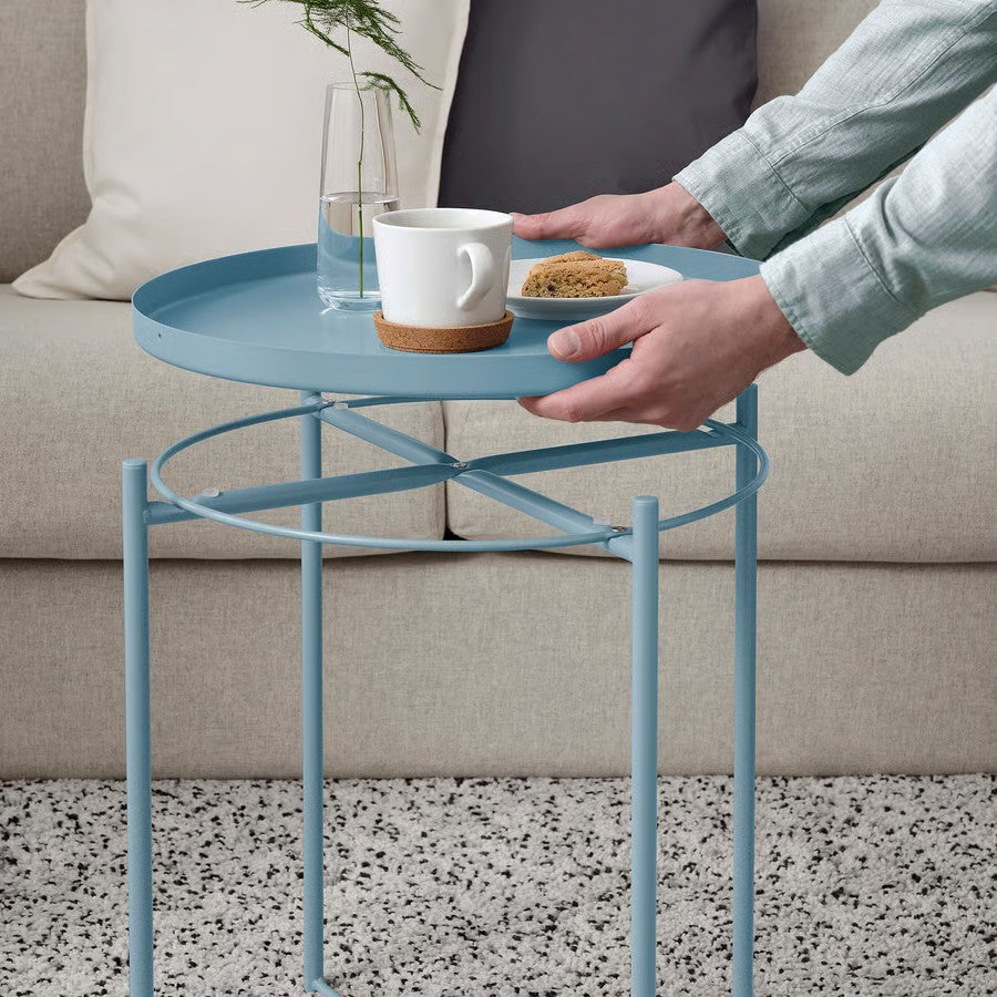 Gladom Tray Table, Light Blue (45x53 cm) - IKEA