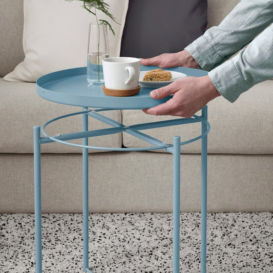 Gladom Tray Table, Light Blue (45x53 cm) - IKEA