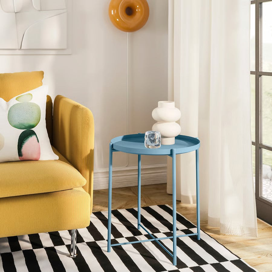 Gladom Tray Table, Light Blue (45x53 cm) - IKEA