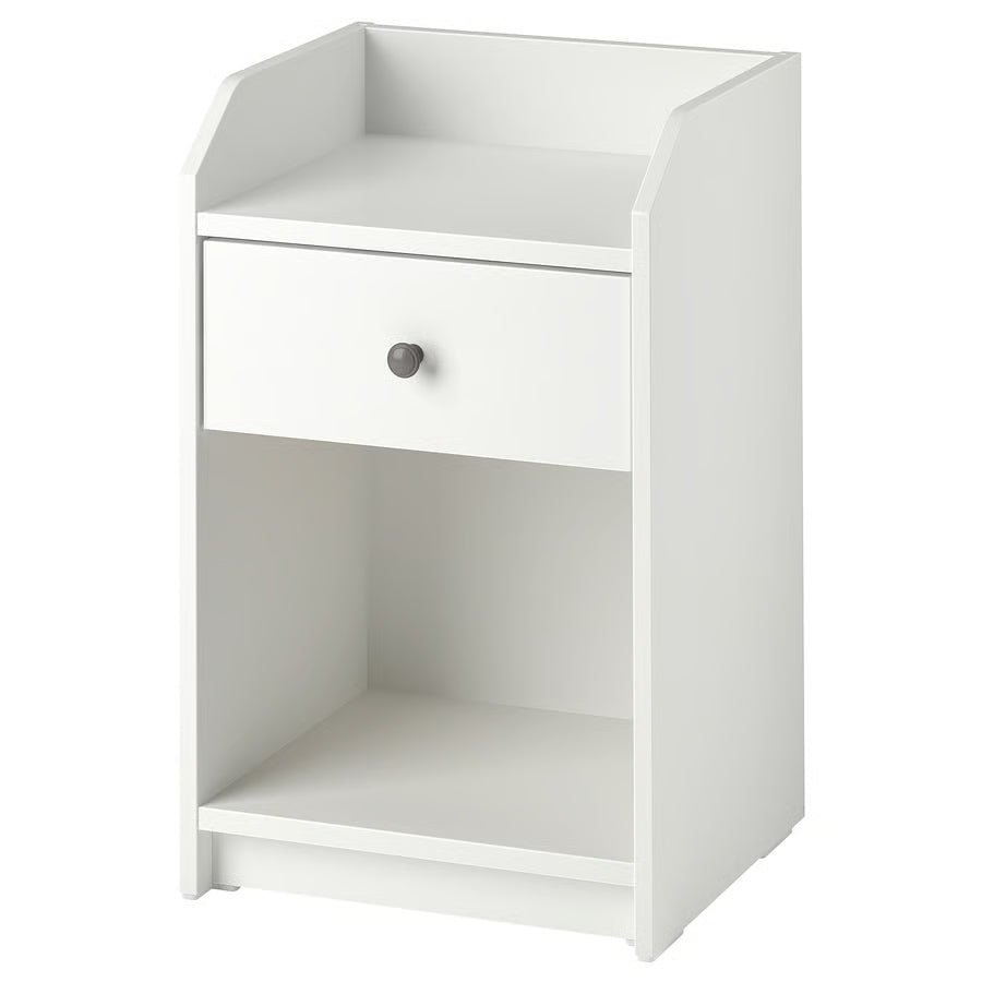 Hauga Signature Bedside Table, Minimalist White (40x36 cm) - IKEA