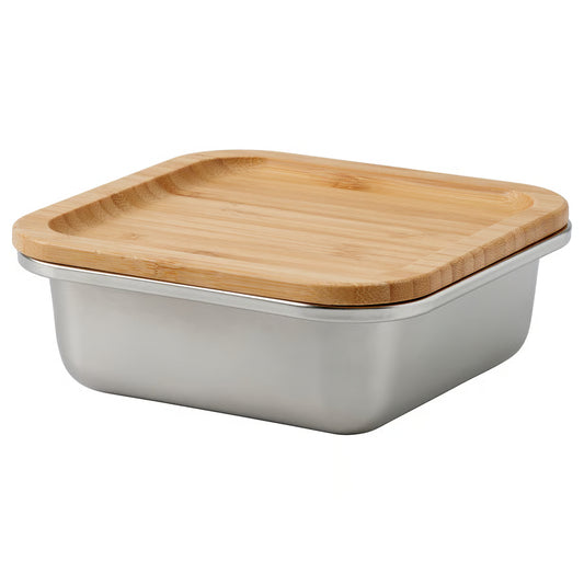 IKEA 365+ Compact Square, Stainless Steel & Artisan Bamboo (600 ml)