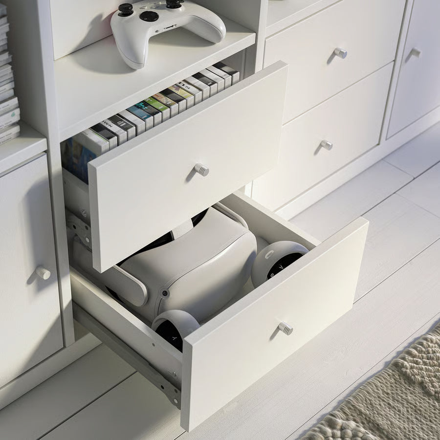 Kallax Precision Insert, Dual-Drawer Module - White (33x33 cm) - IKEA
