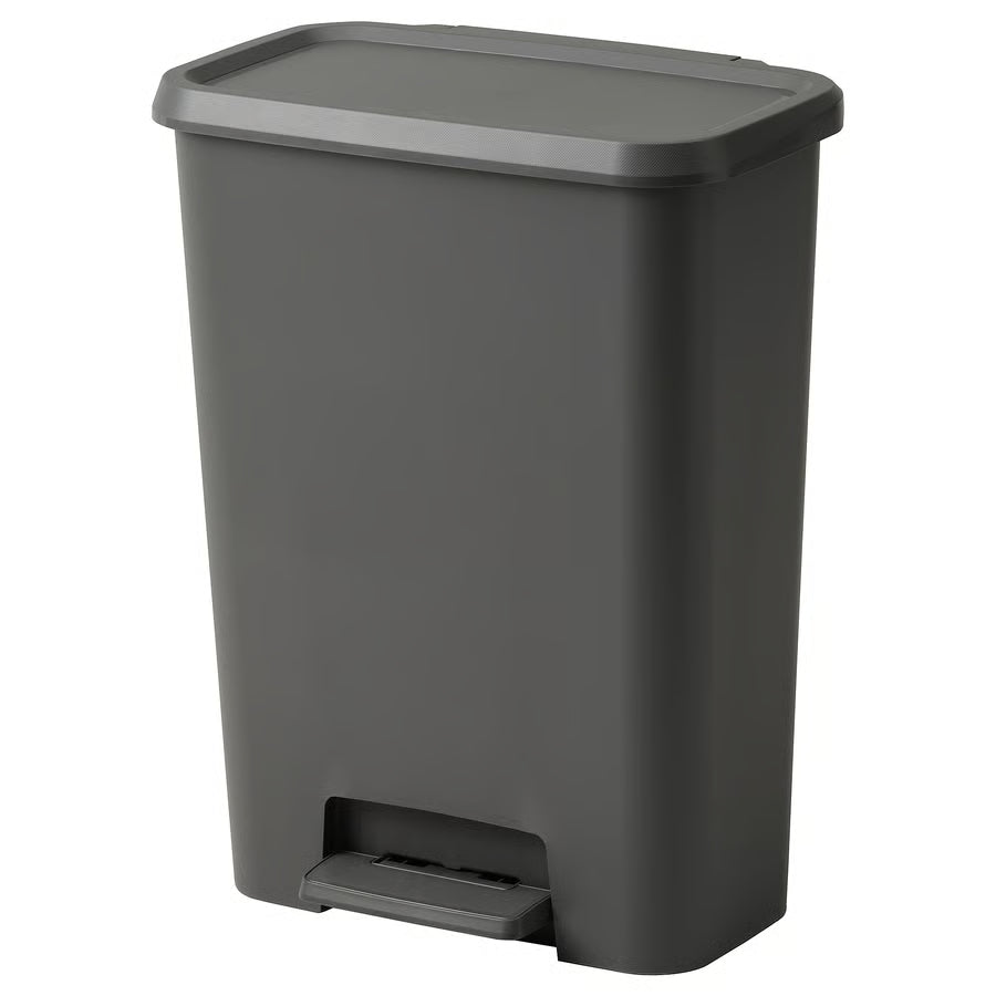 Knockla Heavy-Duty Pedal Bin, Dark Grey (50L) - IKEA