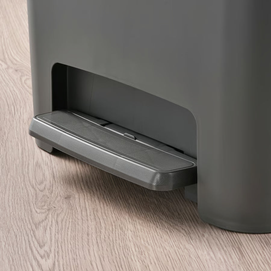 Knockla Heavy-Duty Pedal Bin, Dark Grey (50L) - IKEA