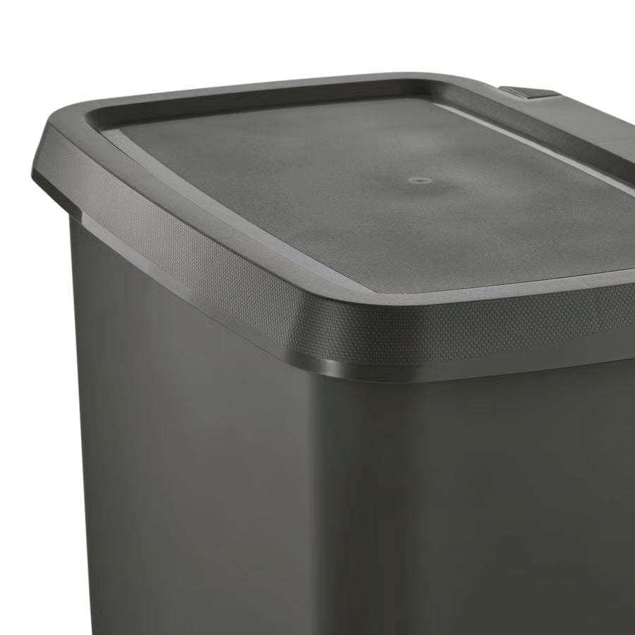 Knockla Heavy-Duty Pedal Bin, Dark Grey (50L) - IKEA