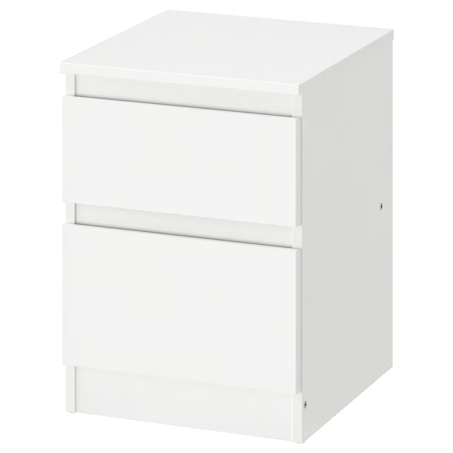 Kullen Compact Chest, Dual-Drawer Storage – White (35x49 cm) - IKEA