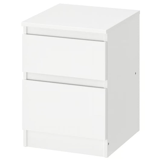 Kullen Compact Chest, Dual-Drawer Storage – White (35x49 cm) - IKEA
