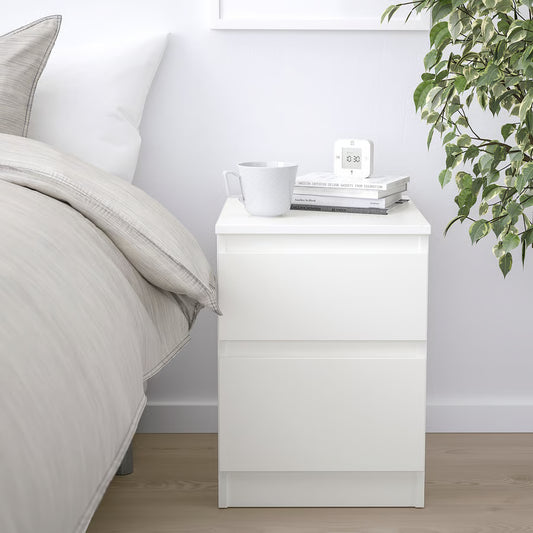 Kullen Compact Chest, Dual-Drawer Storage – White (35x49 cm) - IKEA