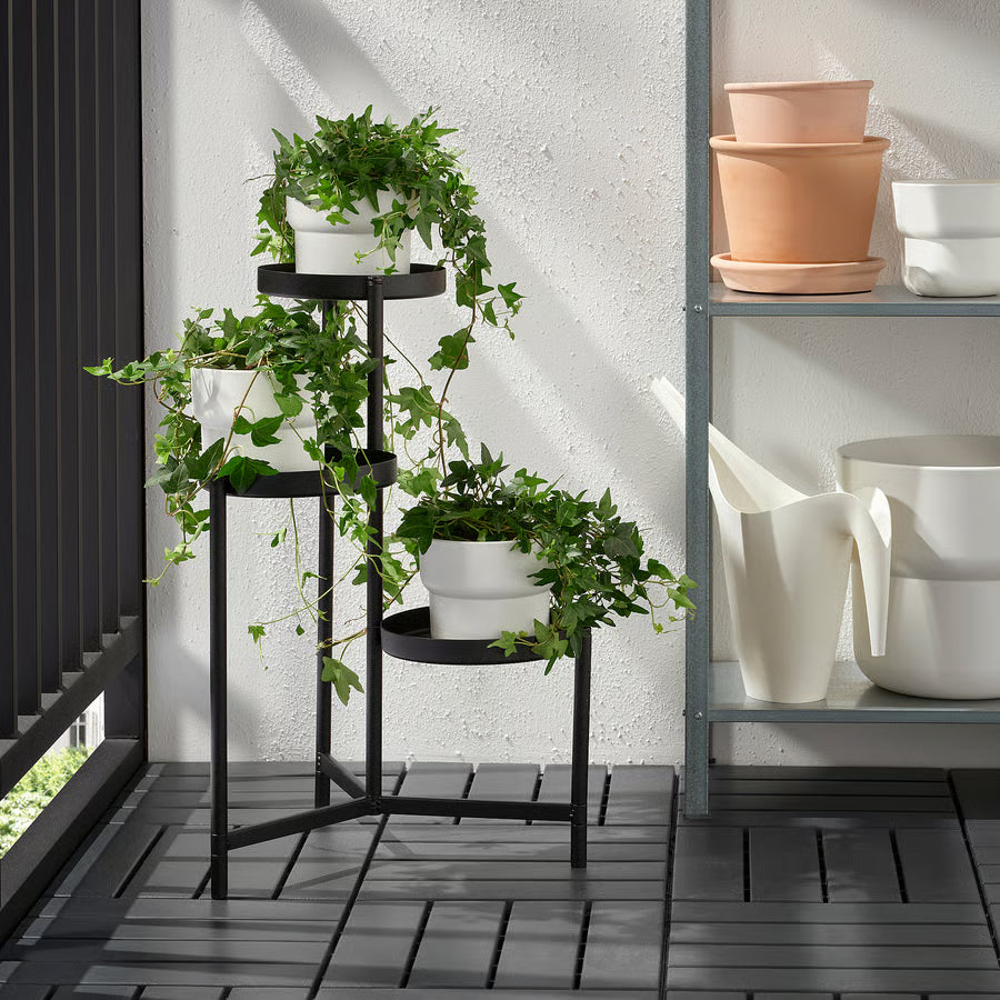 Olivblad Multi-Level Plant Stand, Indoor & Outdoor Black (58 cm) - IKEA