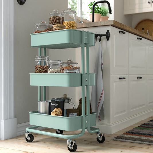 Råskog Trolley, Light Turquoise (35x45x77 cm) - IKEA