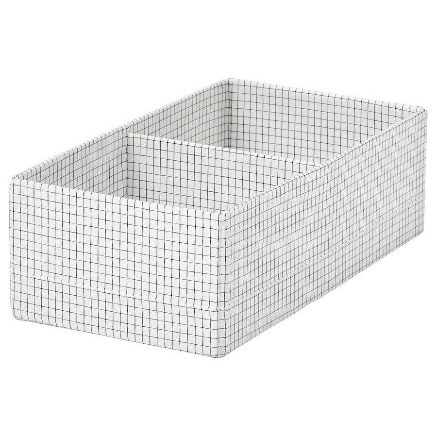 Stuk Box with Compartments, White/Black (17x32x10 cm) - IKEA