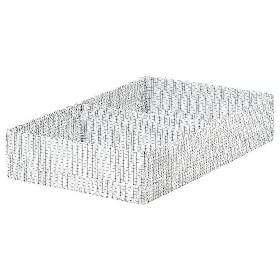 Stuk Box with Compartments, White/Black (32x51x10 cm) - IKEA