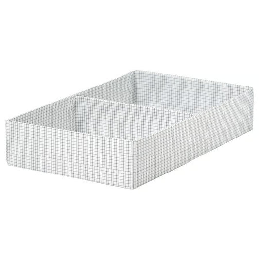 Stuk Box with Compartments, White/Black (32x51x10 cm) - IKEA