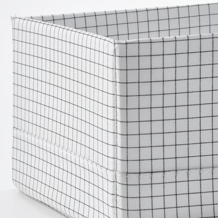 Stuk Box with Compartments, White/Black (17x32x10 cm) - IKEA