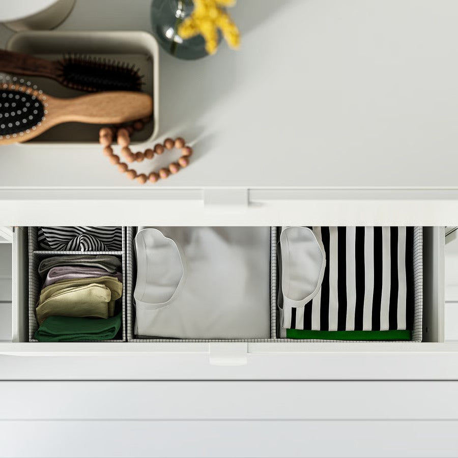 Stuk Box with Compartments, White/Black (32x51x10 cm) - IKEA