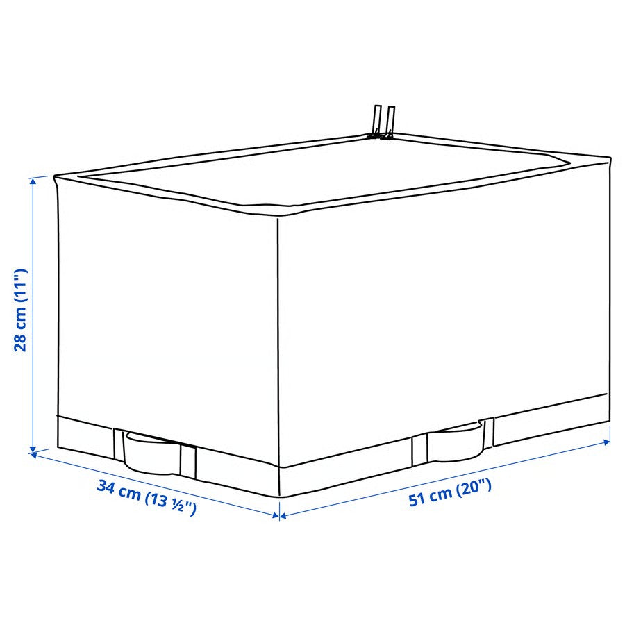 Stuk Storage Case, White/Black (34x51x28 cm) - IKEA