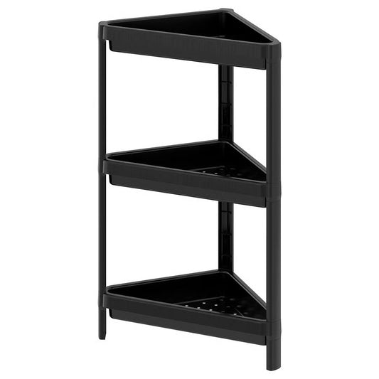 Vesken Corner Shelf Unit, Black (33x33x71 cm) - IKEA