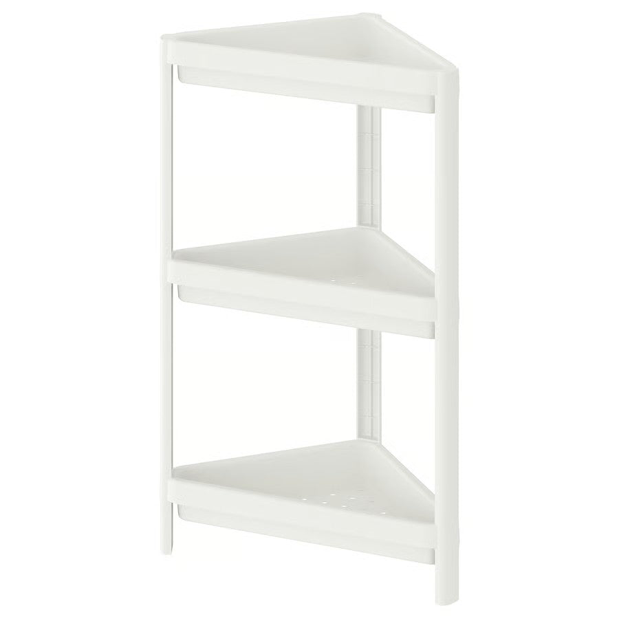 Vesken Corner Shelf Unit, White (33x33x71 cm) - IKEA