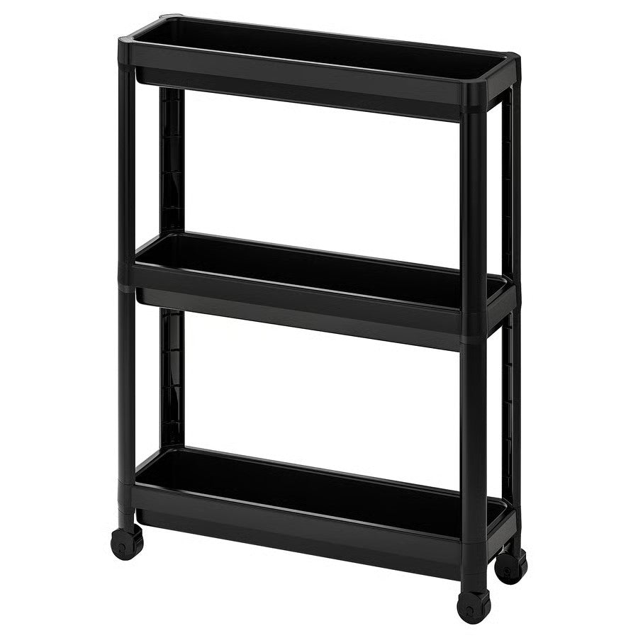 Vesken Trolley, Black (54x18x71 cm) - IKEA