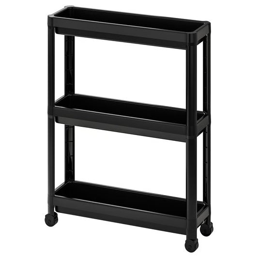 Vesken Trolley, Black (54x18x71 cm) - IKEA